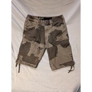 G-Star Men's Camo Cargo Shorts in Brown and Olive
